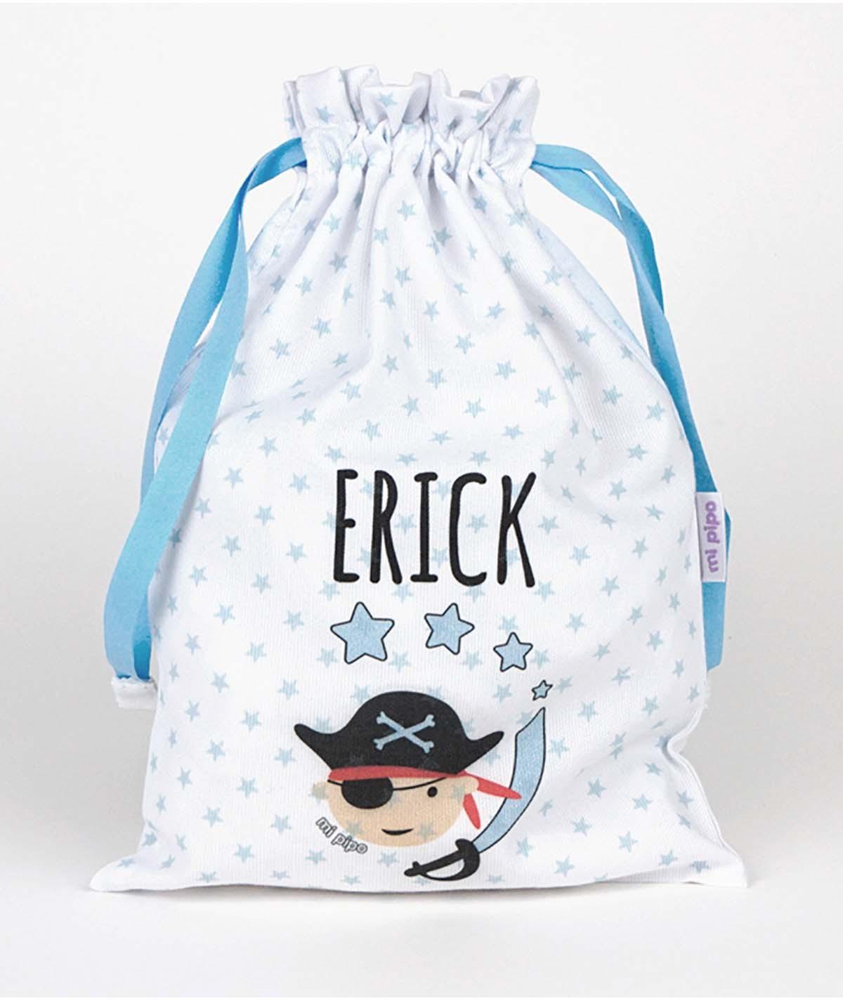 Bolsa Tela Niños Saquito Personalizado Mi Pipo Pirata - Nanetes #